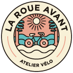 réparation vélos capbreton hossegor, Logo La Roue Avant, société de réparation de vélo à domicile